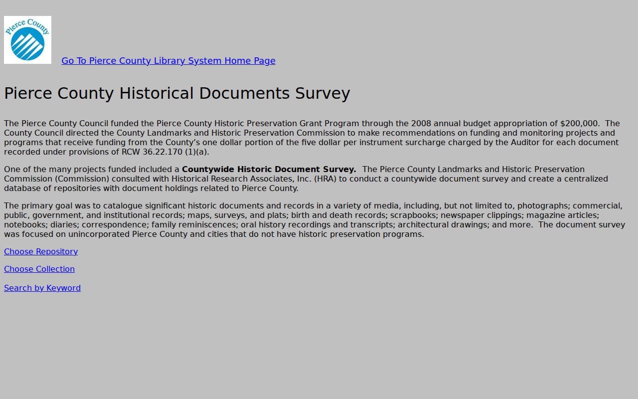 Graham residents directory Pierce historical documents search