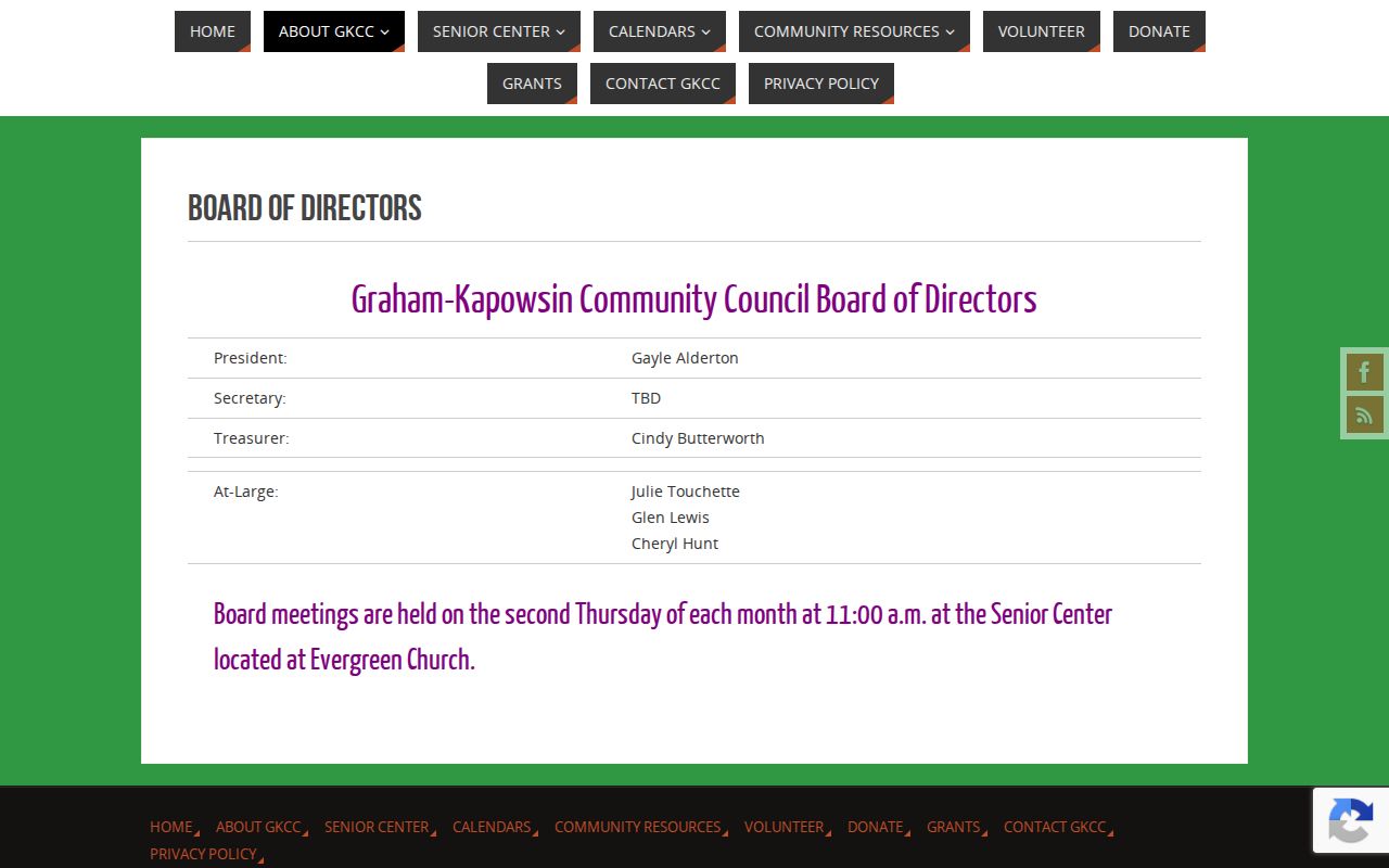 Graham-Kapowsin Community Council public board page for Graham neighbors