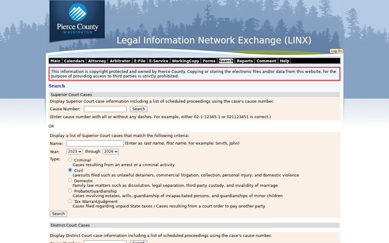 Graham residents directory Pierce County LINX search