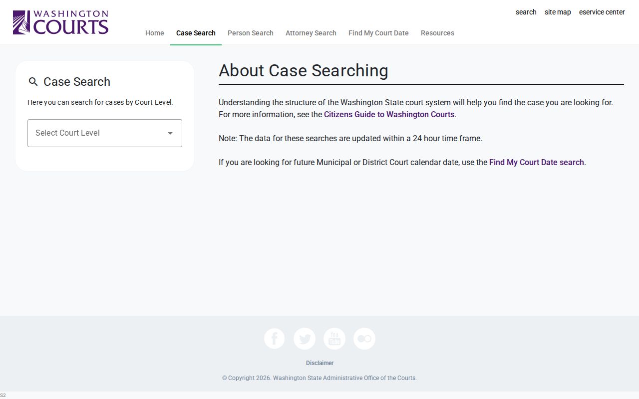 Graham residents directory Washington statewide court case search